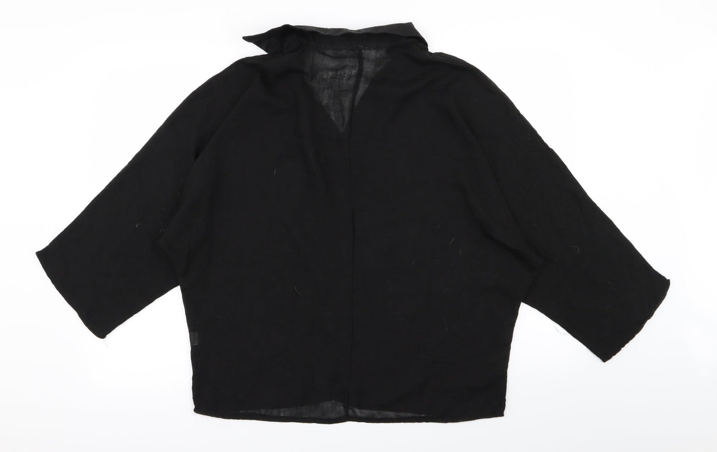 Womens UK Size 2XL Preworn Black Basic Blouse