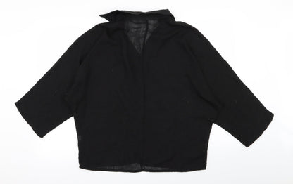 Womens UK Size 2XL Preworn Black Basic Blouse