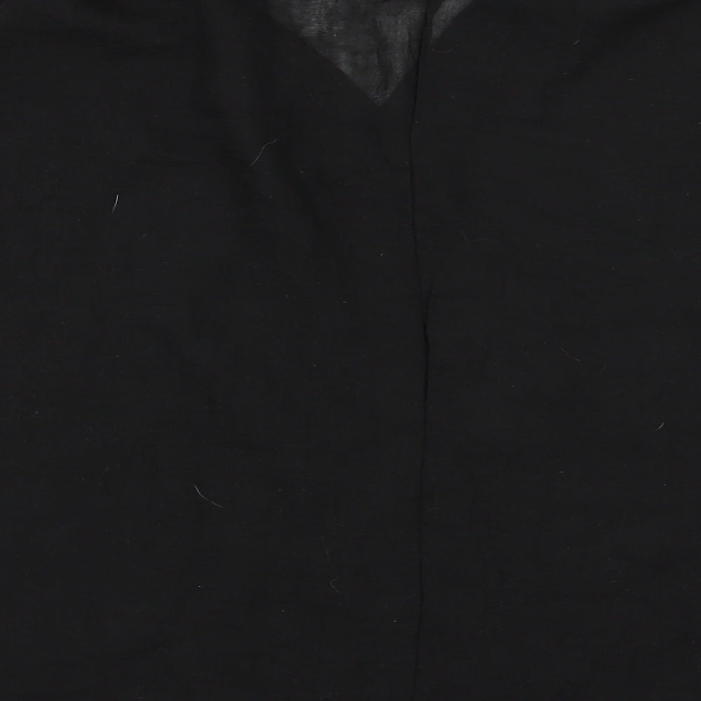 Womens UK Size 2XL Preworn Black Basic Blouse