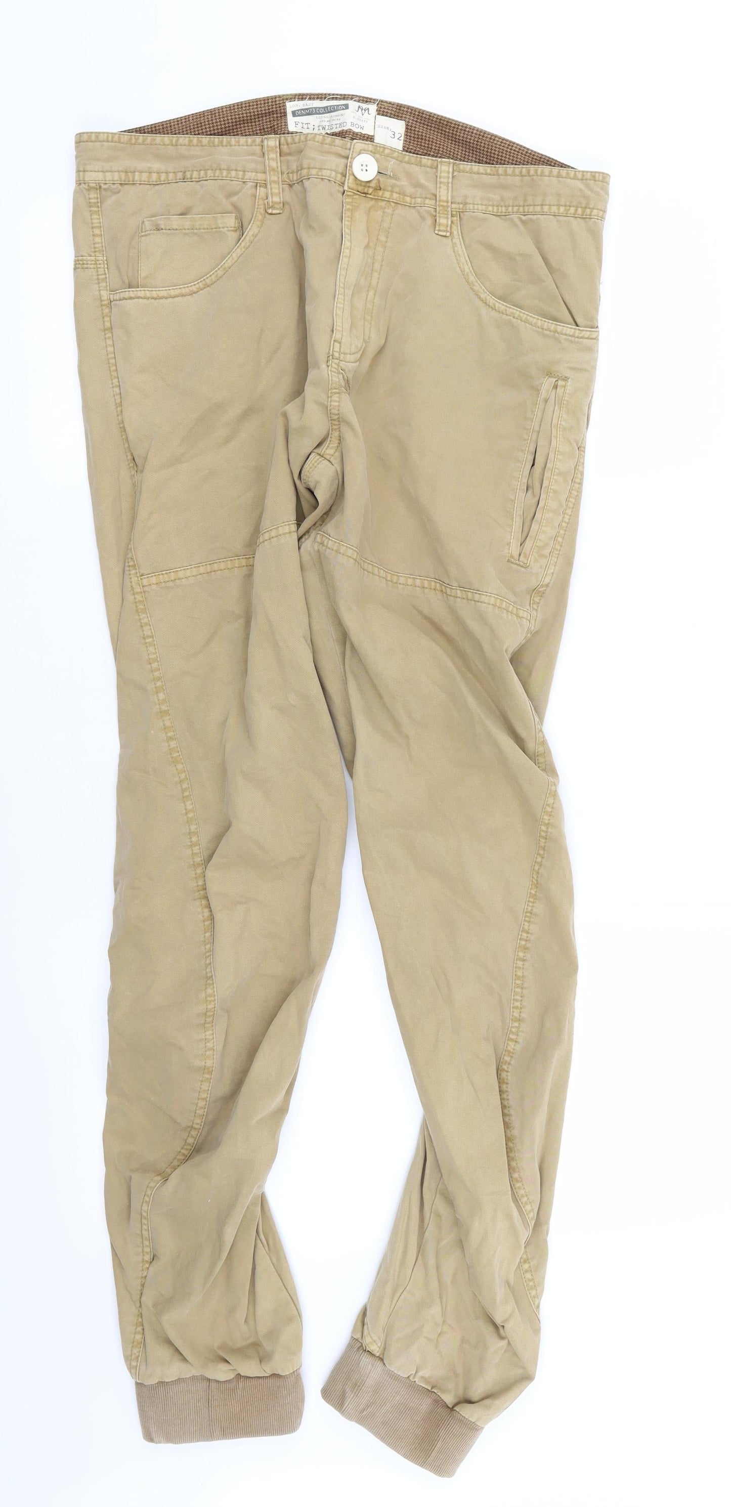 denim collection Mens Beige   Chino Trousers Size 32 in L32 in