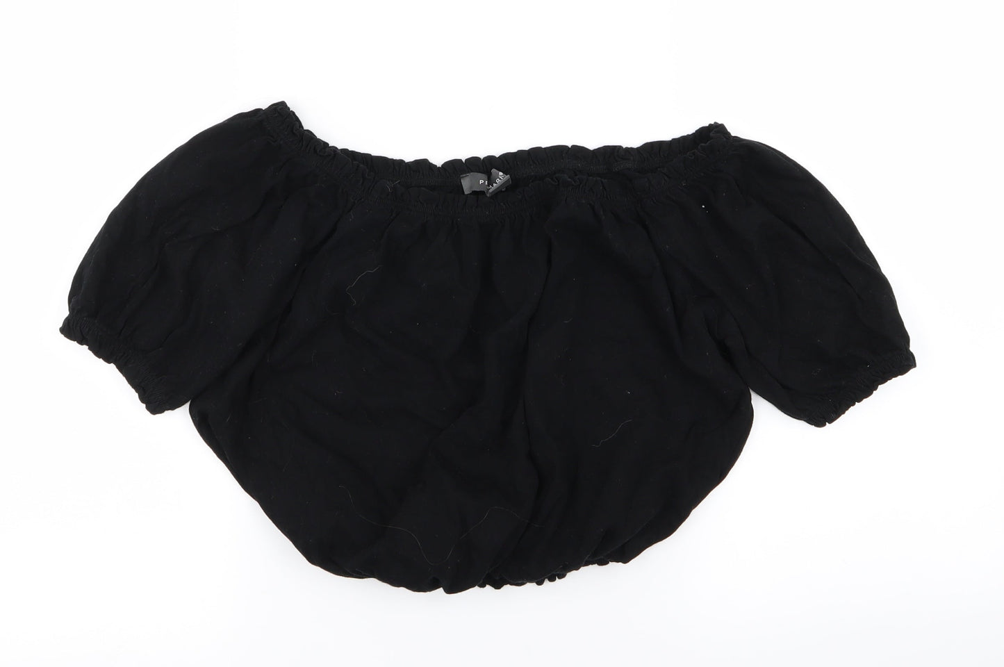 Primark Womens Black   Basic T-Shirt Size 14  - crop