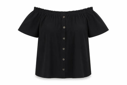 Dorothy Perkins Womens Black   Basic Button-Up Size 8