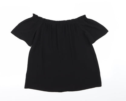 Dorothy Perkins Womens Black   Basic Button-Up Size 8
