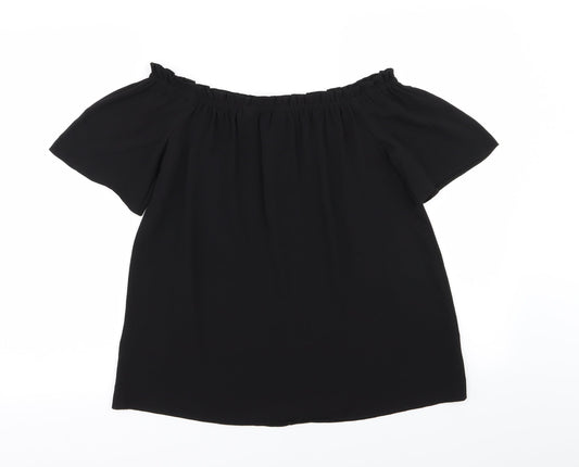 Dorothy Perkins Womens Black   Basic Button-Up Size 8