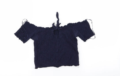 Womens UK Size M sinsay Blue Basic T-Shirt