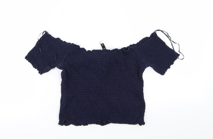 Womens UK Size M sinsay Blue Basic T-Shirt