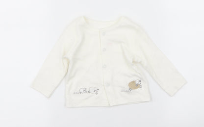 stering Girls White   Basic T-Shirt Size 0-3 Months