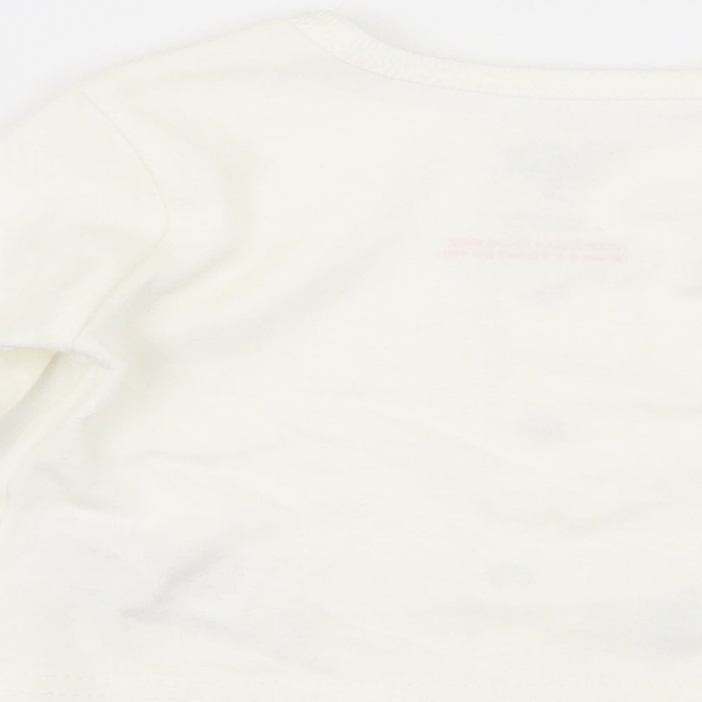 stering Girls White   Basic T-Shirt Size 0-3 Months