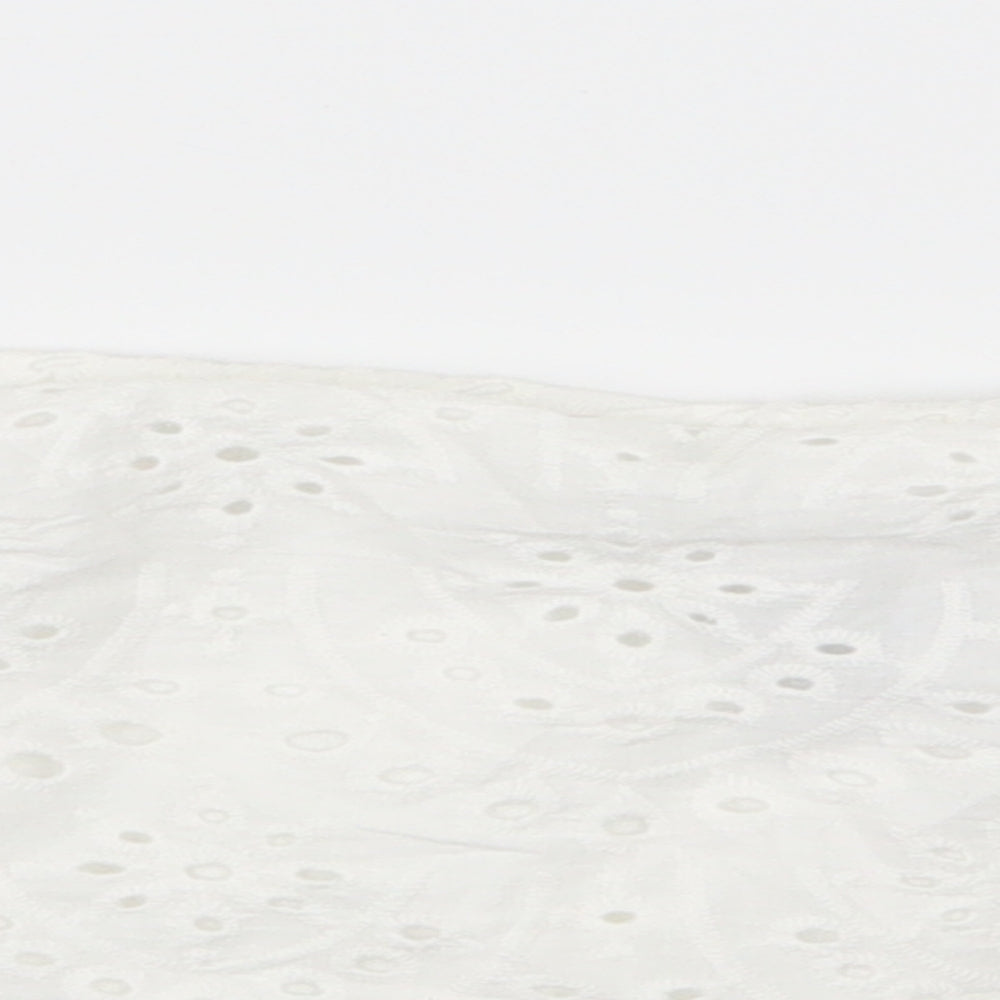 parisian Womens White   Basic T-Shirt Size 10  - crop