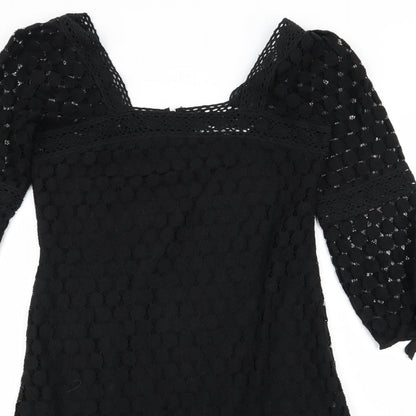 Solitaire Womens Black   Fit & Flare  Size S