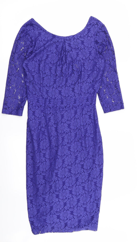Dorothy Perkins Womens Blue Floral  Bodycon  Size 10