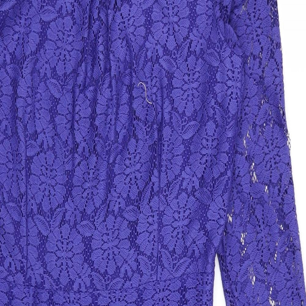 Dorothy Perkins Womens Blue Floral  Bodycon  Size 10