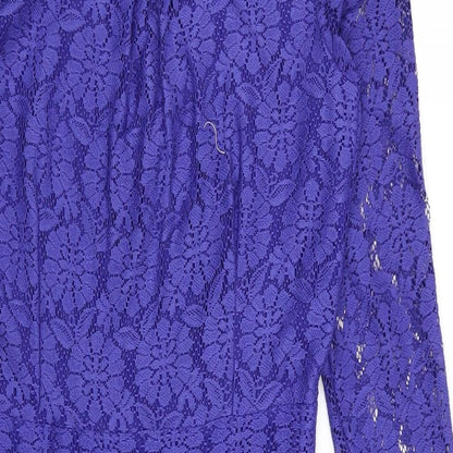 Dorothy Perkins Womens Blue Floral  Bodycon  Size 10