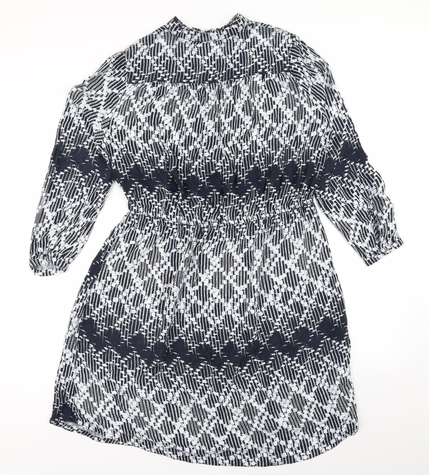 NEXT Womens Blue Geometric  Fit & Flare  Size 10