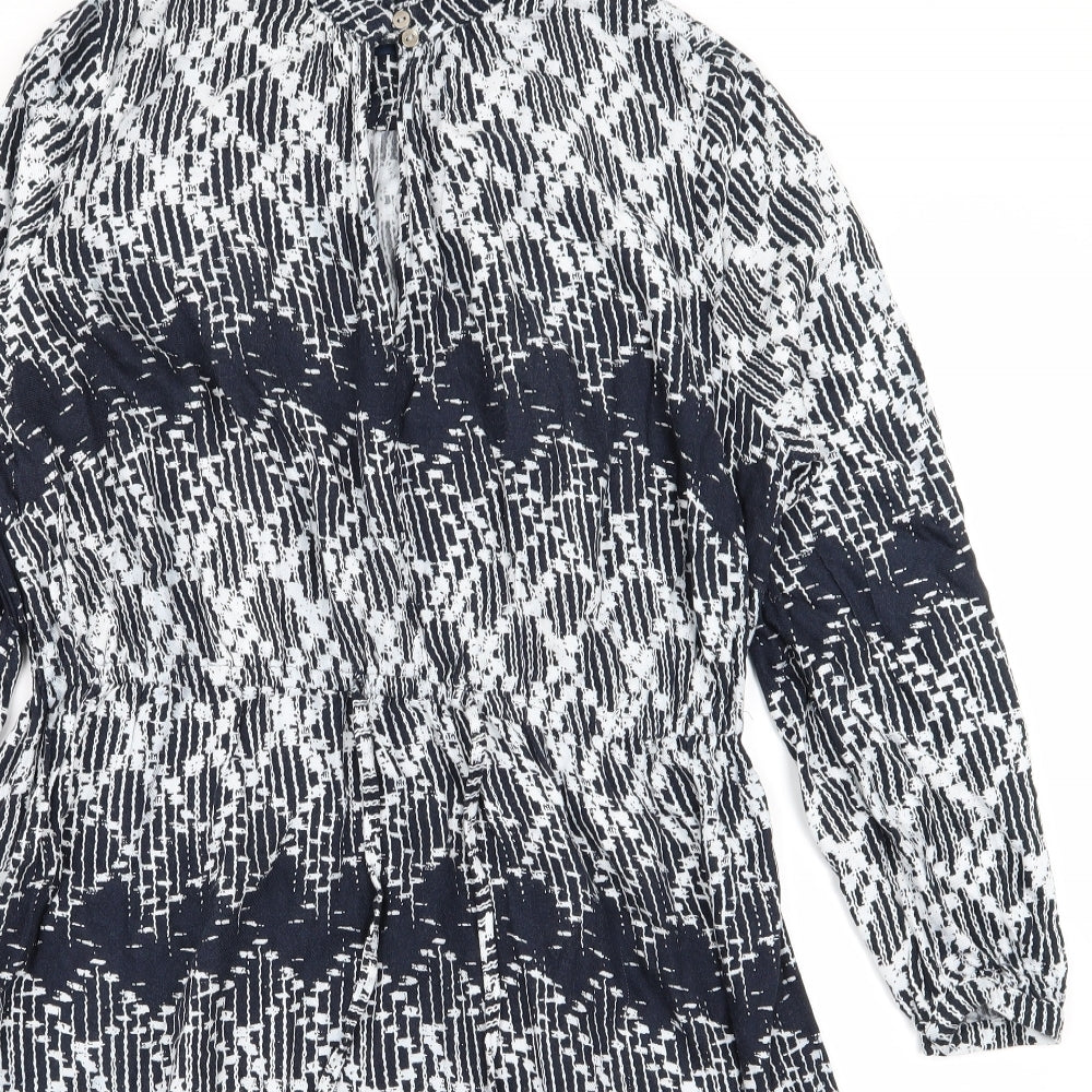 NEXT Womens Blue Geometric  Fit & Flare  Size 10