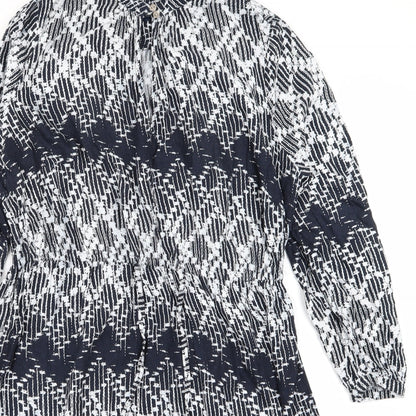 NEXT Womens Blue Geometric  Fit & Flare  Size 10