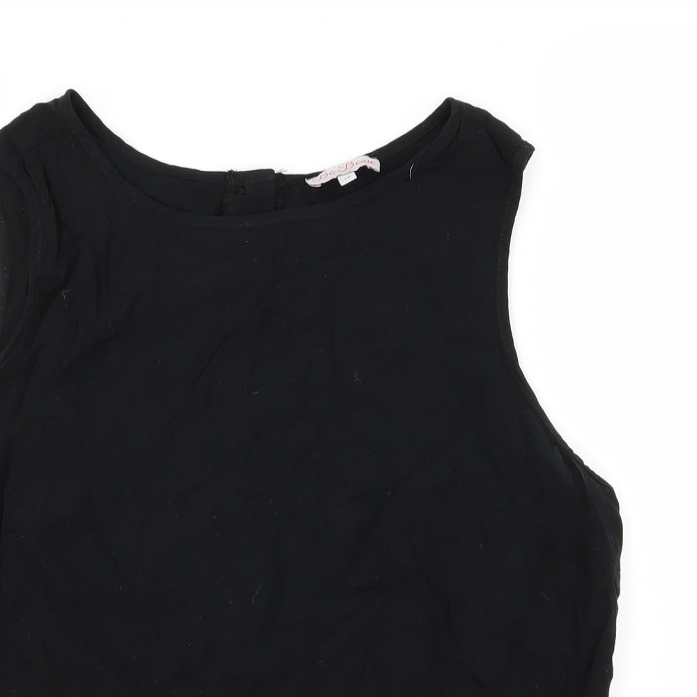 Womens UK Size 12 be beau Black Basic Tank