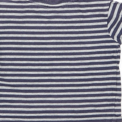 MINIMODE Boys Blue Striped  Basic T-Shirt Size 18-24 Months