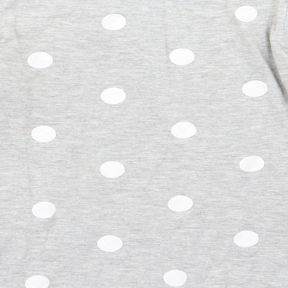 H&M Girls Grey Polka Dot  Basic T-Shirt Size 7-8 Years