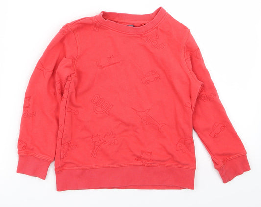 NEXT Boys Red   Pullover Jumper Size 3-4 Years