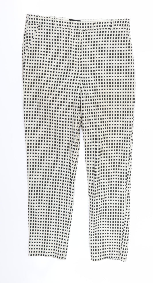 Womens UK Size 10 Topshop Regular Fit  White Trousers