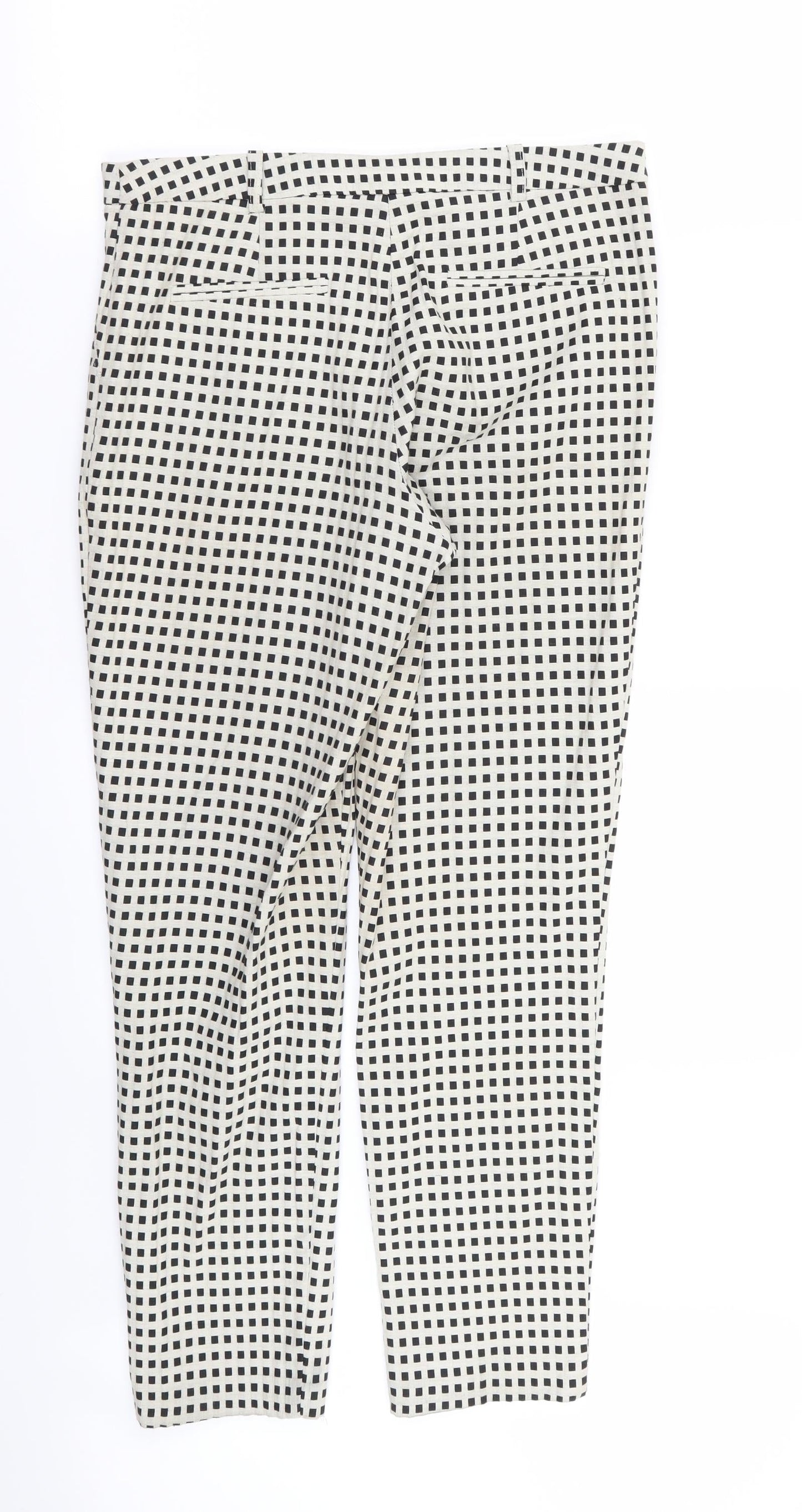 Womens UK Size 10 Topshop Regular Fit  White Trousers