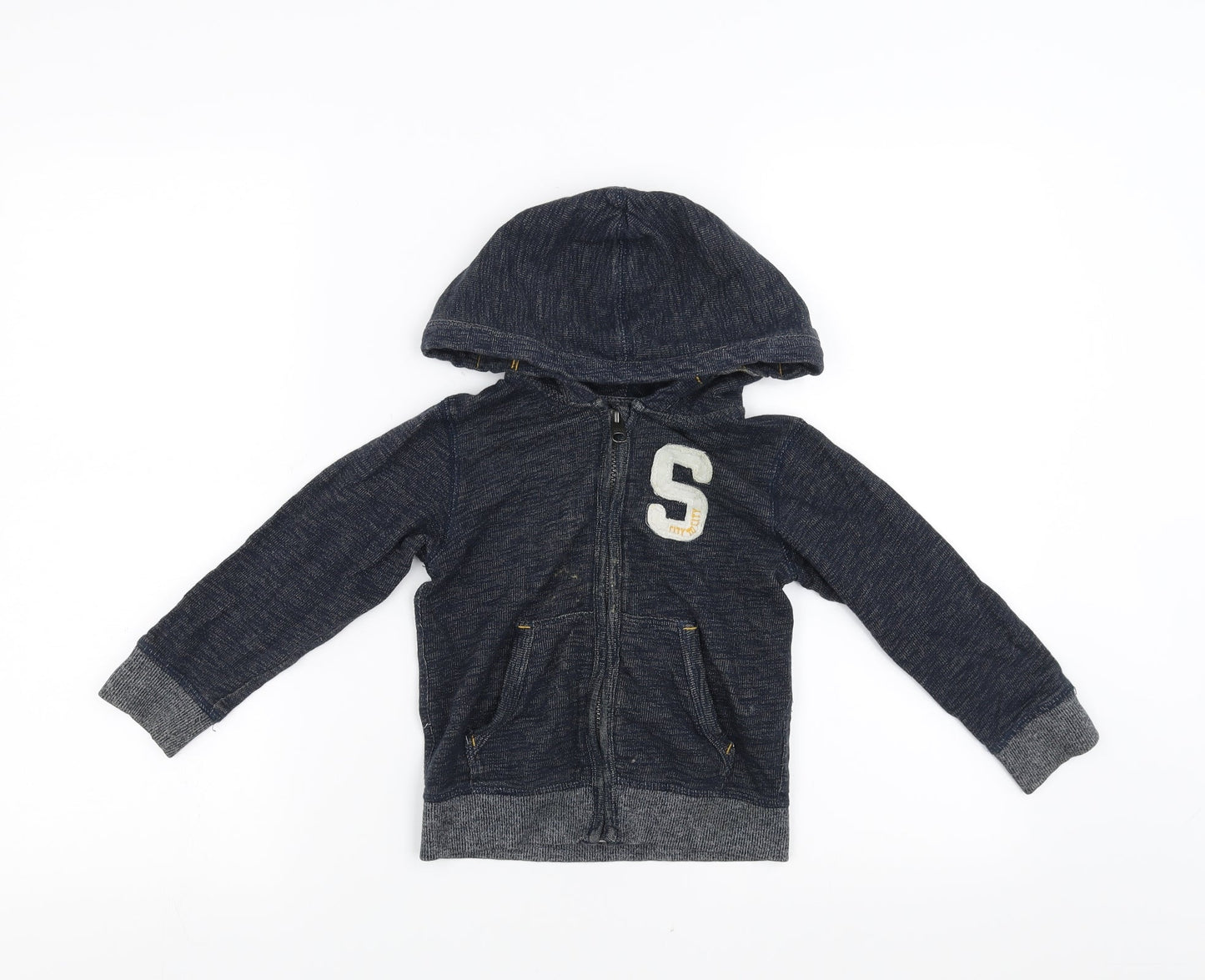 H&M Boys Blue   Full Zip Hoodie Size 3-4 Years