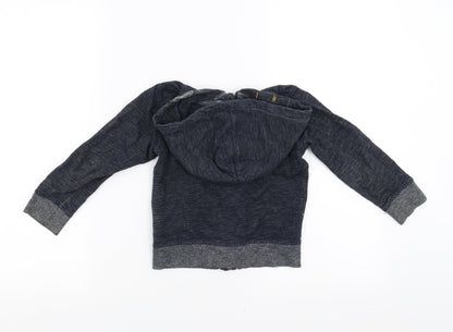 H&M Boys Blue   Full Zip Hoodie Size 3-4 Years