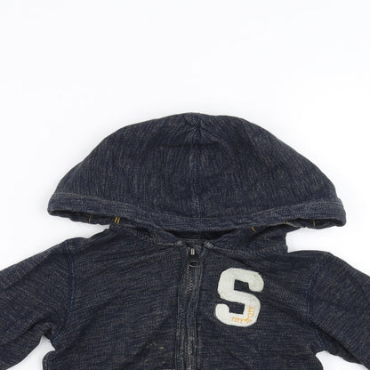 H&M Boys Blue   Full Zip Hoodie Size 3-4 Years