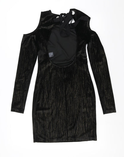 Topshop Womens Black   Mini  Size 6  - open back