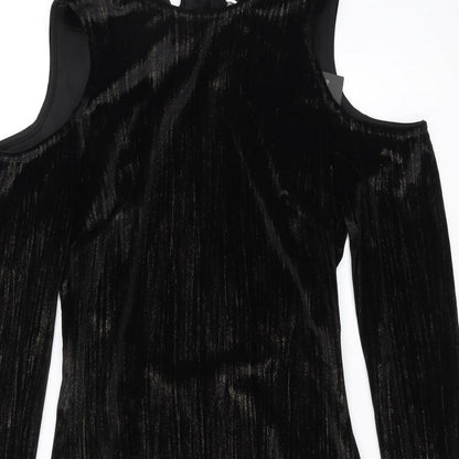 Topshop Womens Black   Mini  Size 6  - open back