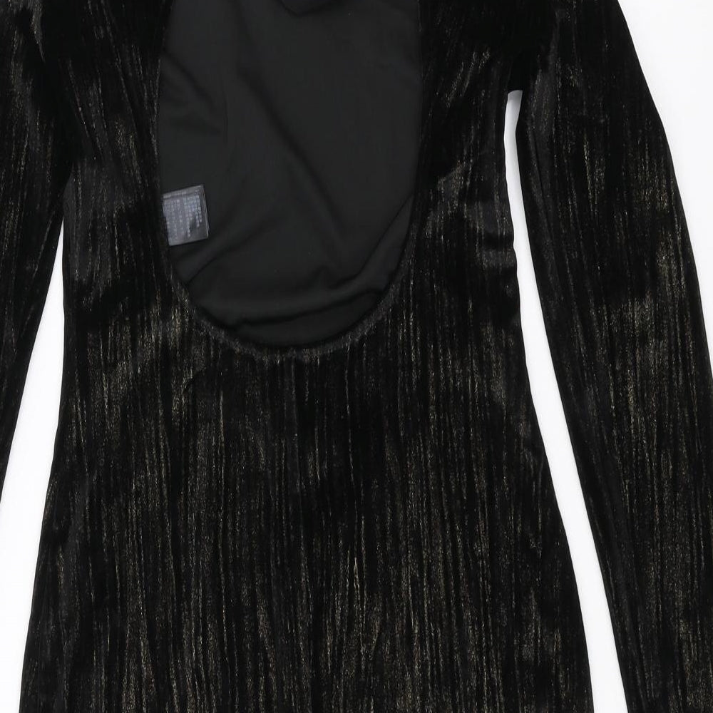 Topshop Womens Black   Mini  Size 6  - open back