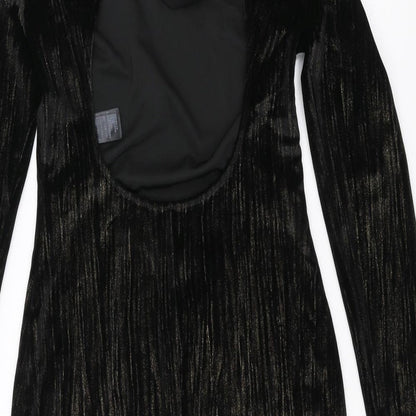 Topshop Womens Black   Mini  Size 6  - open back