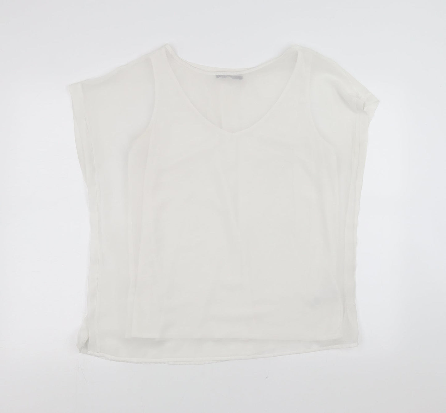 Womens UK Size 14 Marks and Spencer White Basic Blouse