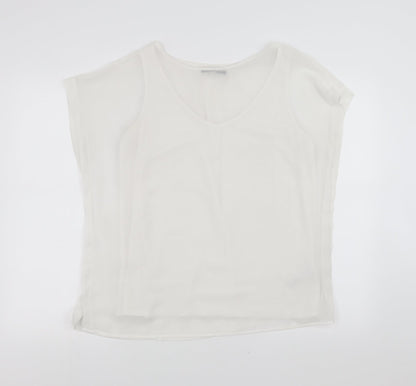 Womens UK Size 14 Marks and Spencer White Basic Blouse