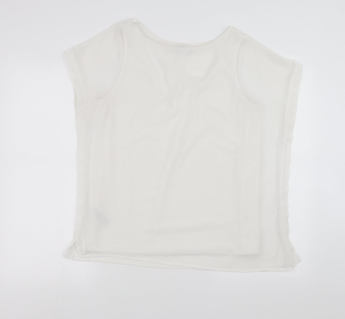 Womens UK Size 14 Marks and Spencer White Basic Blouse