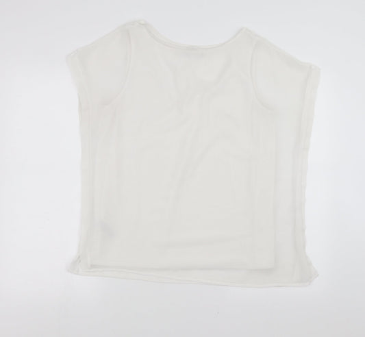 Womens UK Size 14 Marks and Spencer White Basic Blouse