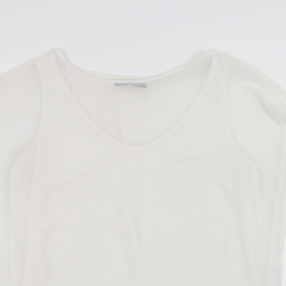 Womens UK Size 14 Marks and Spencer White Basic Blouse