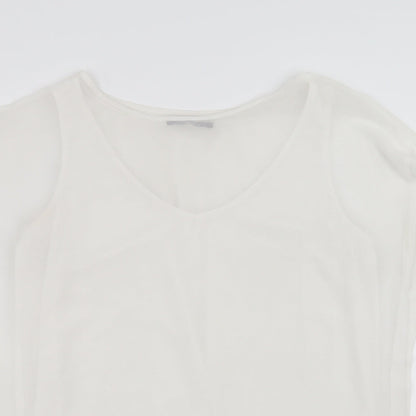 Womens UK Size 14 Marks and Spencer White Basic Blouse