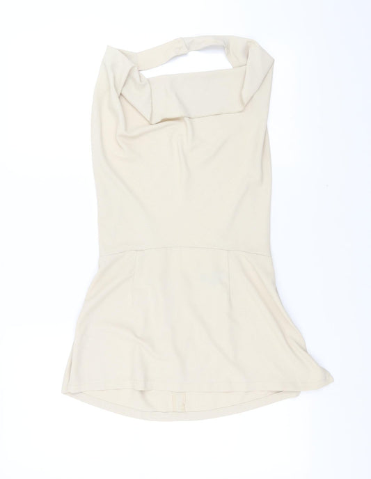 Missguided Womens Beige   Mini  Size 8  - Open back