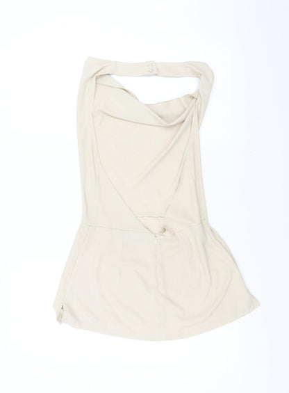 Missguided Womens Beige   Mini  Size 8  - Open back