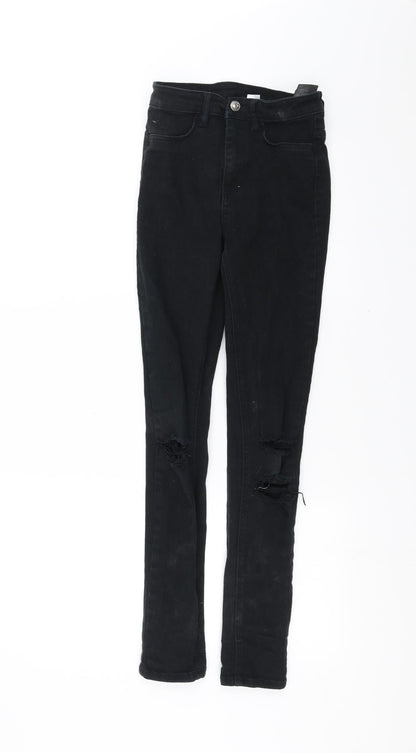 Divided by H&M Womens Black  Denim Skinny Jeans Size 6 L28 in