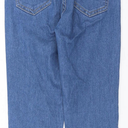 Boohoo Womens Blue  Denim Skinny Jeans Size 6 L27 in - distressed hem