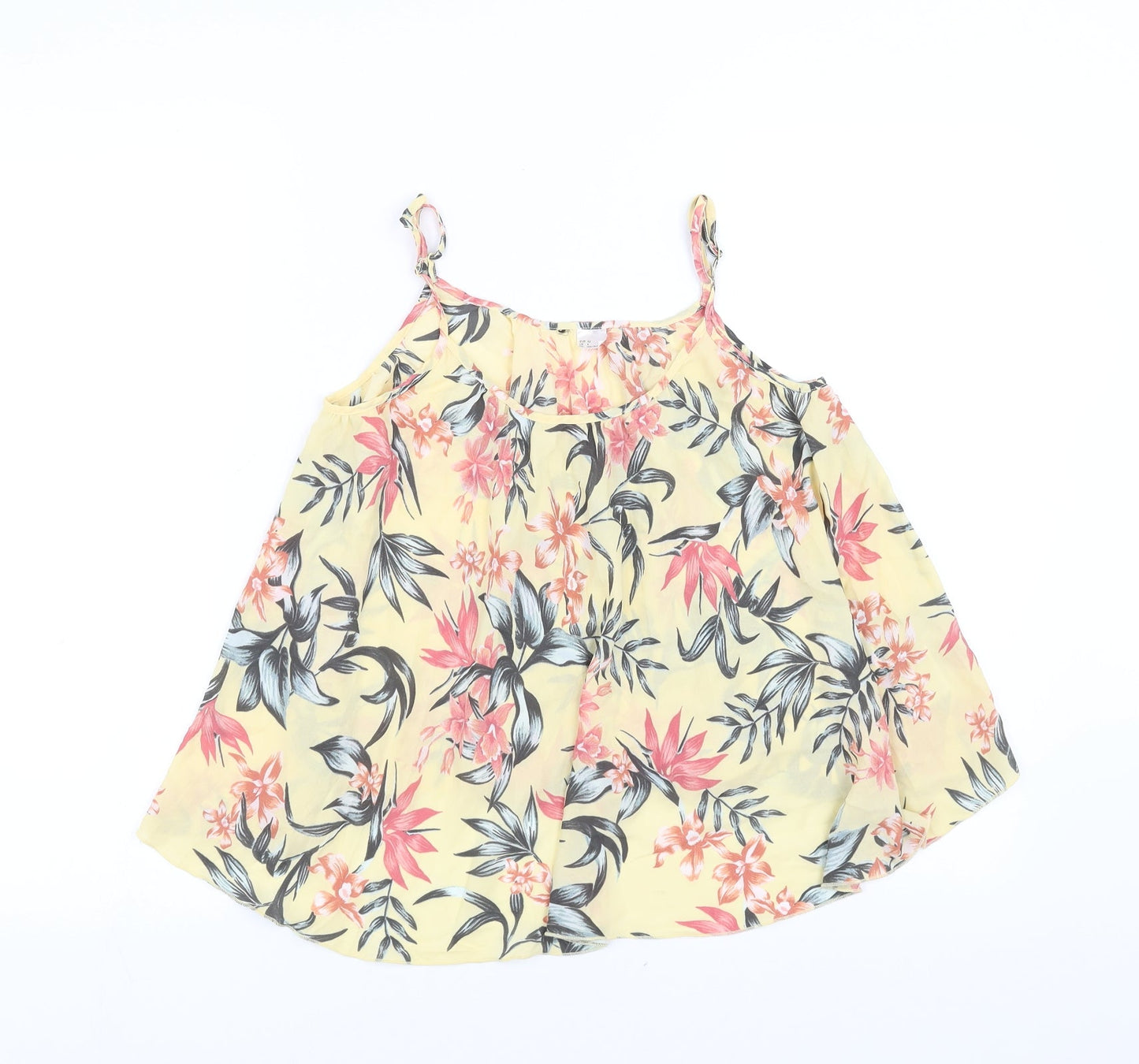 Womens UK Size 4 H&M Yellow Camisole Blouse