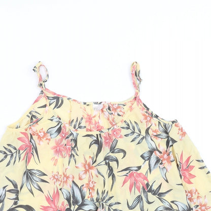 Womens UK Size 4 H&M Yellow Camisole Blouse
