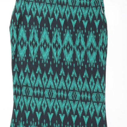 Quiz Womens Green Geometric  Tank Dress  Size 10