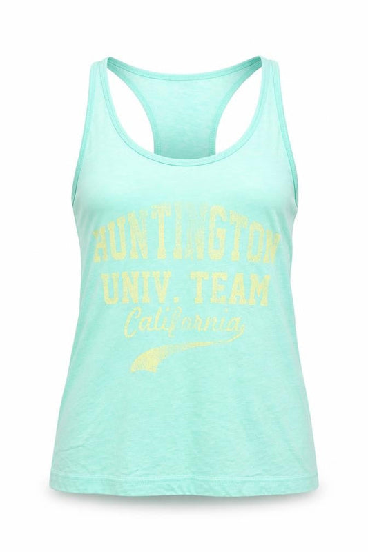 Womens UK Size XS Brave Soul Green Basic Tank
