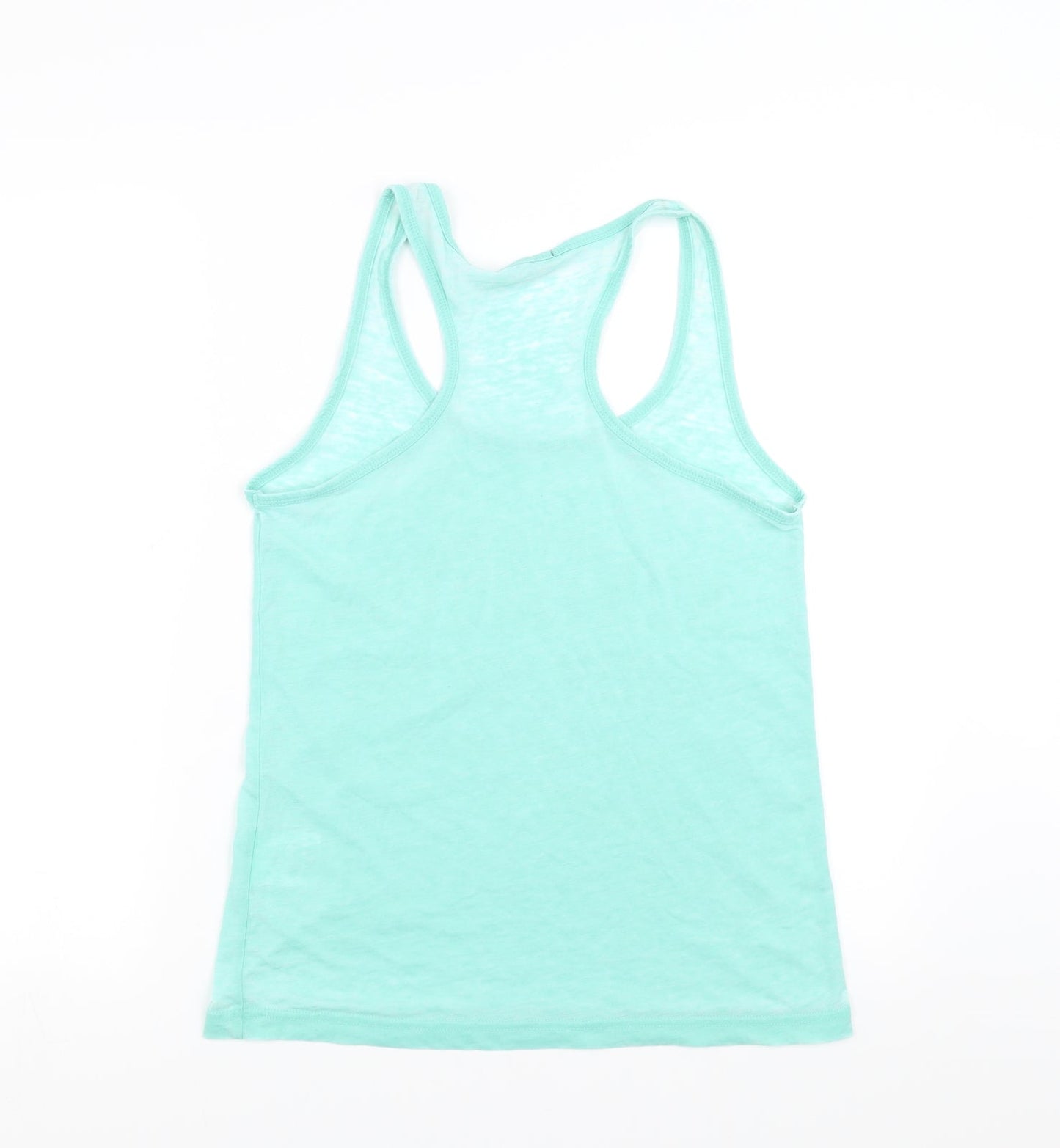 Womens UK Size XS Brave Soul Green Basic Tank
