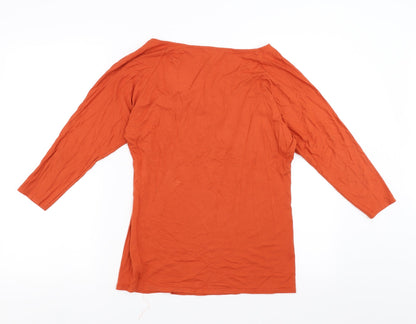 Pretty Girl Womens Orange   Basic Blouse Size L