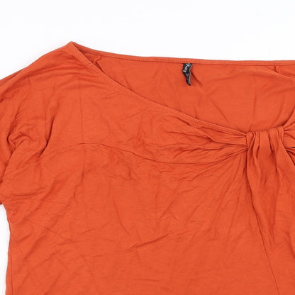Pretty Girl Womens Orange   Basic Blouse Size L